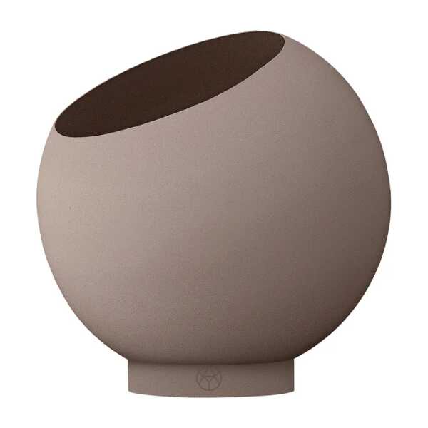 AYTM - Globe Blumentopf, Ø 21 x H 18,8 cm, taupe / taupe