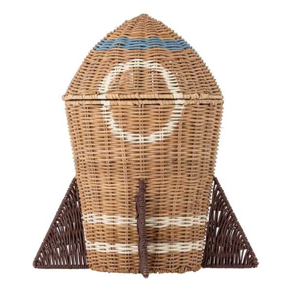 Bloomingville Mini - Space Korb mit Deckel, H 35 cm, Rattan natur