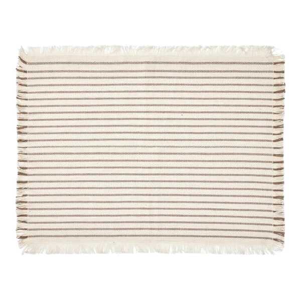 Broste Copenhagen - Elouise Tischläufer, 41,5 x 32 cm, off-white / fungi grey