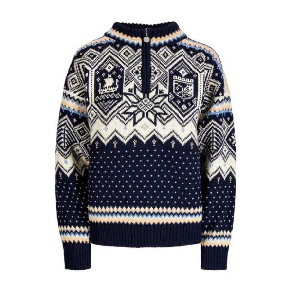 Dale of Norway - Women's VM Trondheim Sweater - Wollpullover Gr XS grau/blau