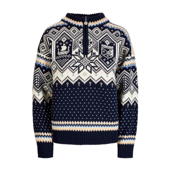 Dale of Norway - Women's VM Trondheim Sweater - Wollpullover Gr XS grau/blau