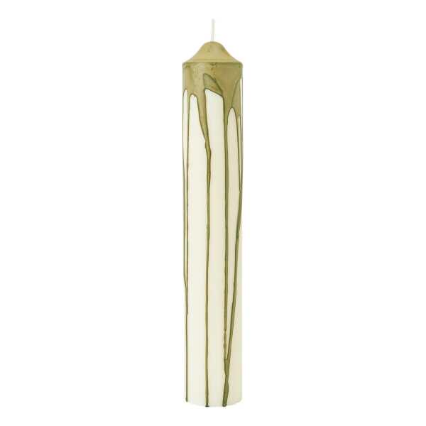 Ferm Living Dryp Blockkerze Olive Green, 30 cm