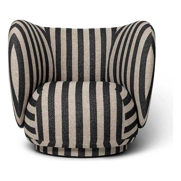 Ferm Living - Rico Lounge Chair, Louisiana sand / black