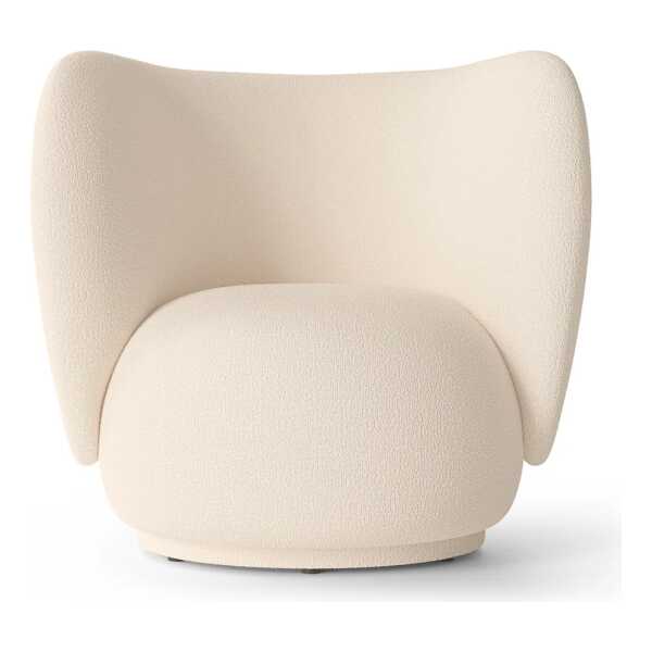 Ferm Living - Rico Lounge Chair, Wool Bouclé off-white