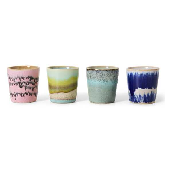 HKliving - 70's Eierbecher, vibrance (4er-Set)