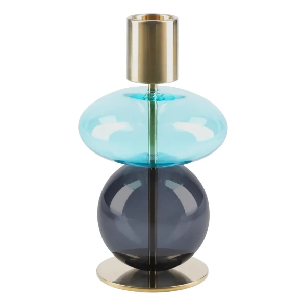 Holmegaard Bubble Kerzenständer 14 cm Blau-smoke