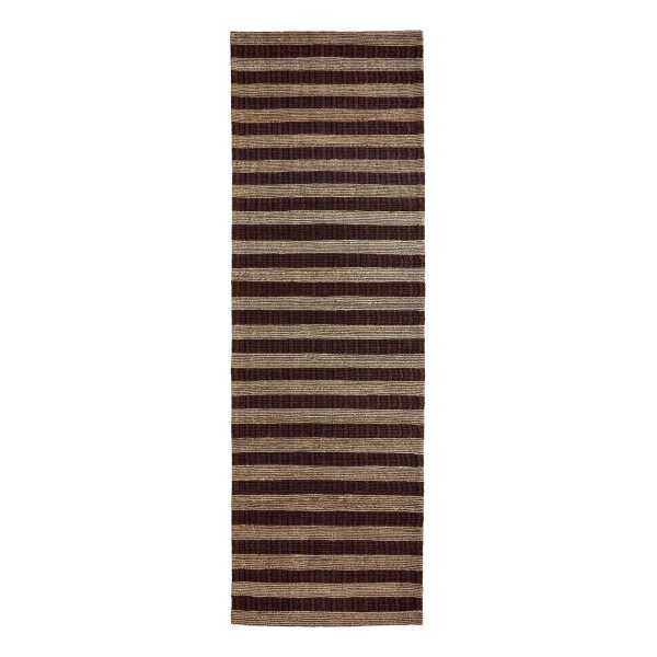 House Doctor - Block Teppich, 300 x 90 cm, natur / braun