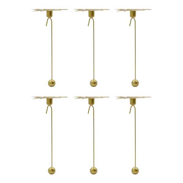 House Doctor Leaves Kerzenhalter 4er-Pack Antike Messingfarbe