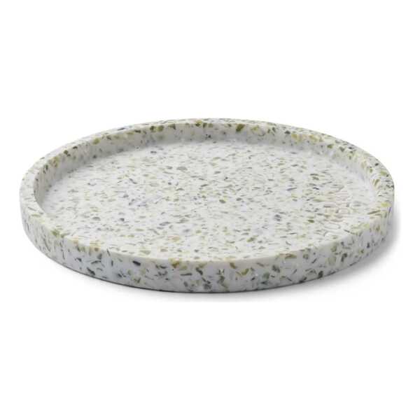 Humdakin Humdakin Terrazzo rundes Tablett Ø20cm Green-white