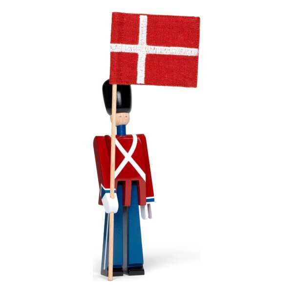 Kay Bojesen Denmark Kay Bojesen Fahnenträger mit Textilfahne mini 18,5cm