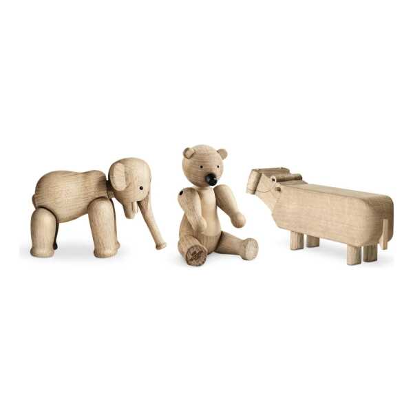 Kay Bojesen Denmark Kay Bojesen Liliput 3 Teile Unbehandelte Eiche, unbehandelter Ahorn