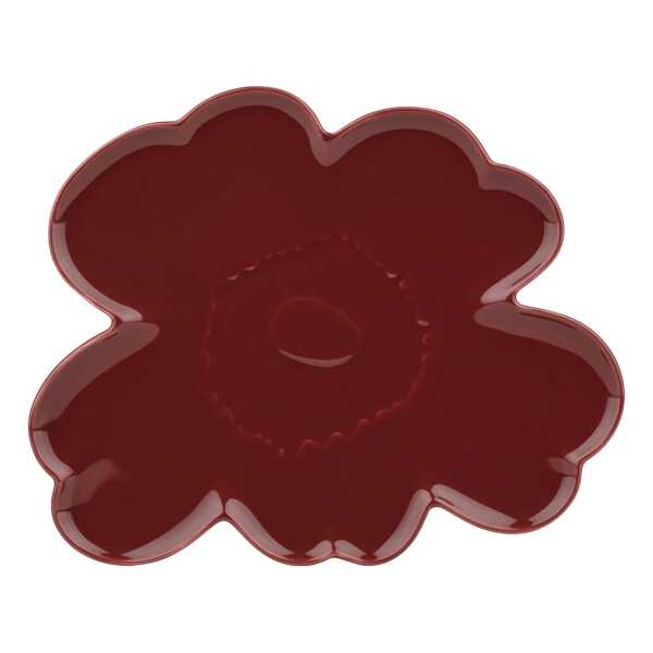 Marimekko - Unikko Teller, Ø 32 cm, burgundy
