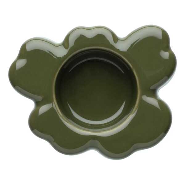 Marimekko Unikko Windlicht 3x10 cm Harvest green