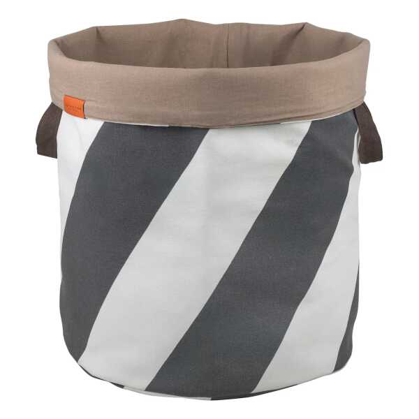 Mette Ditmer Diagonale Wäschekorb Ø40x50 cm Dark grey-off-white