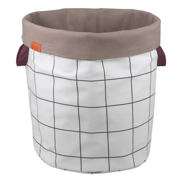 Mette Ditmer Mesh-Wäschekorb Ø40x50 cm Brown-Off-white