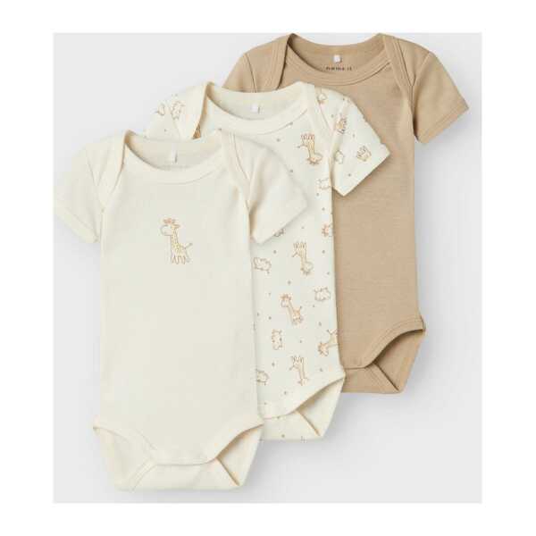 Name It Body NBNBODY 3P SS JET STREAM GIRAFFE NOOS (Packung, 3-tlg)