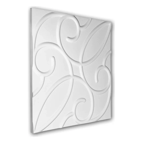 PROFHOME 159005 3D Wandpaneel Wandvertäfelung Akustikpaneel 0,36 m2 60 cm x 2 cm x 60 cm Weiß