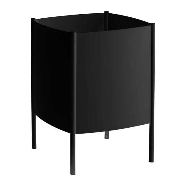 SMD Design Konvex Pot Blumentopf Schwarz, groß Ø47 cm