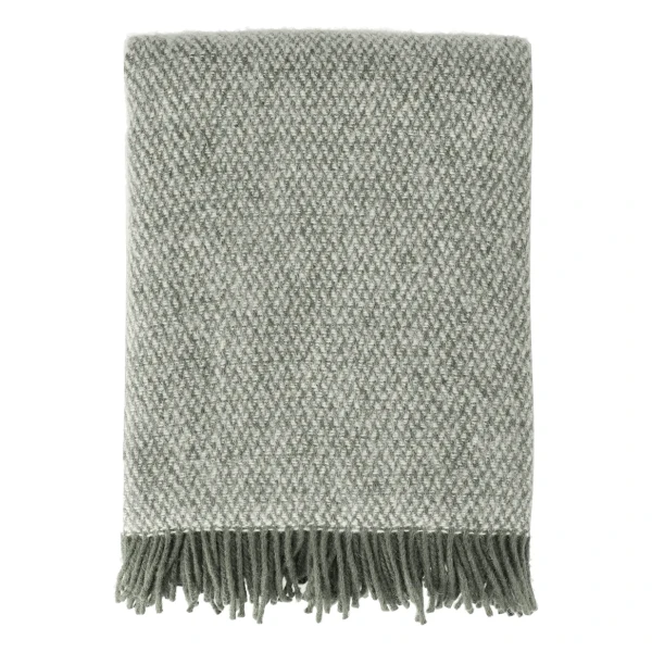 Scandi Living Sandstone Wolldecke 130 x 180cm Khaki grün