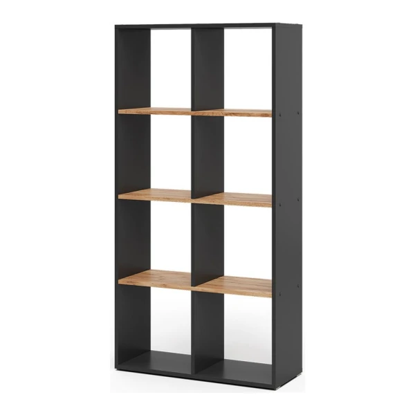 Vicco Raumteiler Scutum, Anthrazit/Goldkraft Eiche, 143 x 72 cm