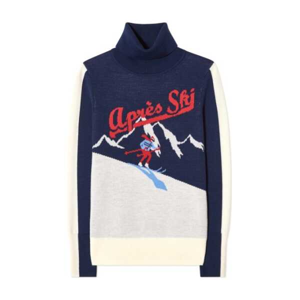 We Norwegians - Women's AfterSki Sweater - Merinopullover Gr XS blau/weiß