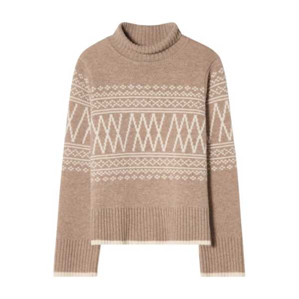 We Norwegians - Women's Setesdal Pullover - Merinopullover Gr XS beige/braun