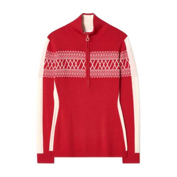 We Norwegians - Women's Signature 1/4-Zip - Merinopullover Gr XS rot