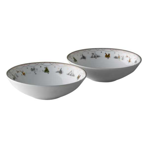 Wik & Walsøe Julemorgen kleine Schale 2er-Pack Ø16 cm Weiß