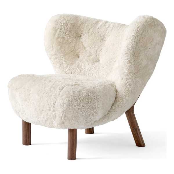 &Tradition - Little Petra VB1 Lounge Chair, Walnuss / Schaffell Moonlight