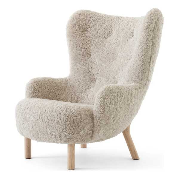 &Tradition - Petra Lounge Chair VB3, High Back, Eiche geölt / Schafsfell Moonlight