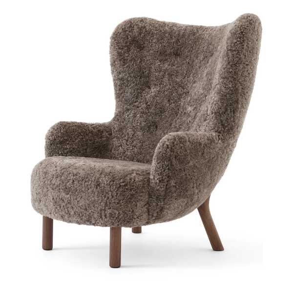 &Tradition - Petra Lounge Chair VB3, High Back, Walnuss geölt / Schafsfell Sahara