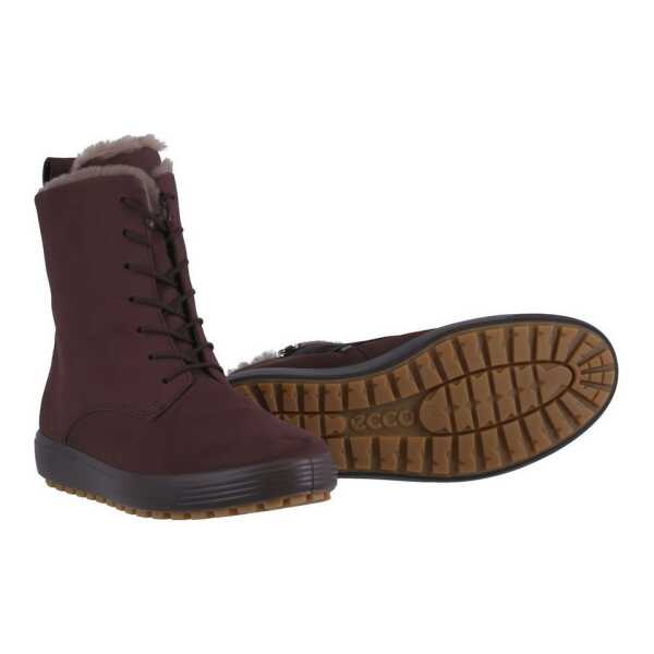 Ecco Soft 7 Tred (Nubukleder, wärmendem Futter) granatrot Damen Winterstiefel