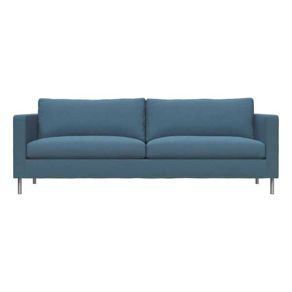Fogia Alex 2,5 Sitz Sofa Stoff Hiro Light Blue-aluminiumbeine