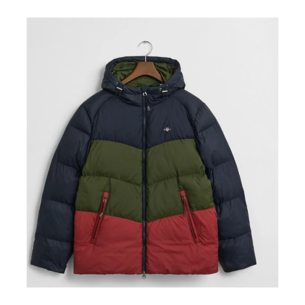 Gant Steppjacke ACTIVE CLOUD BLOCKED colurblocking, abnehmbare Kapuze, regular fit, Pufferjacke