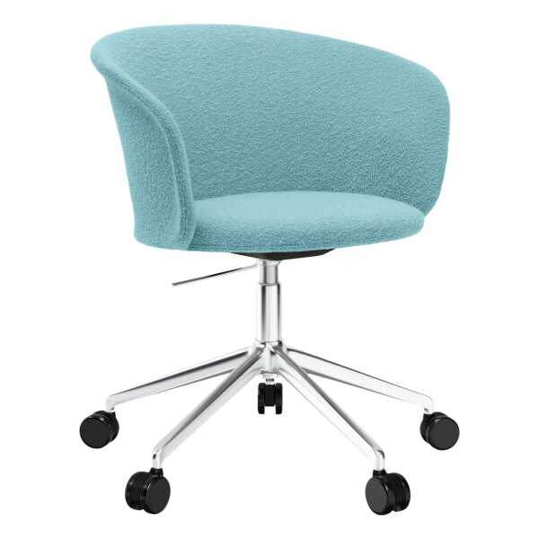 Hem Kendo Swivel Bürostuhl mit 5 Rollen Icicle-polished aluminium