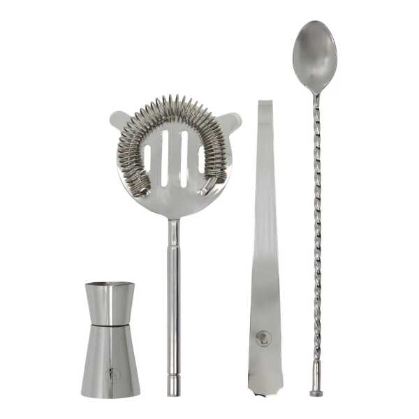 House Doctor - Kett Bar-Set, silber-finish (4-tlg.)