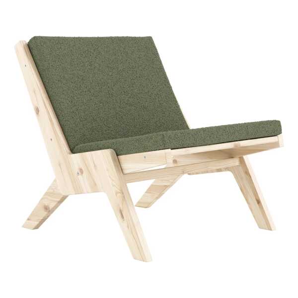 Karup Design - Sway Lounge Chair mit Sitzkissen, Kiefer natur / evergreen