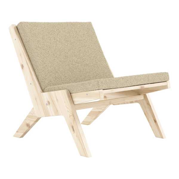 Karup Design - Sway Lounge Chair mit Sitzkissen, Kiefer natur / pebble beige