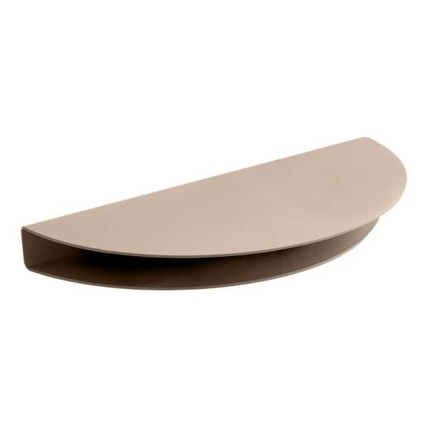 MOEBE - Half Moon Wandregal, 20 x 40 cm, Stahl, warm grey
