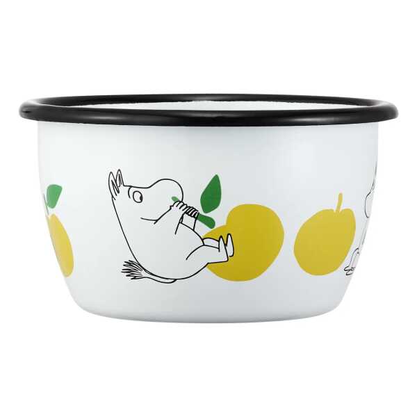 Muurla Mumin Emaille-Schale 30 cl Joyfull Apples-gul
