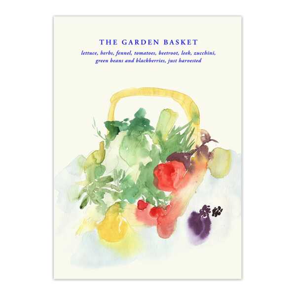 Paper Collective - The Garden Basket Poster, 50 x 70 cm