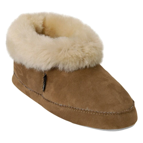 Shepherd of Sweden Damen Hausschuh Emmy kastanienbraun Leder""