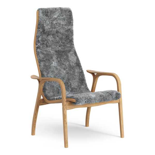 Swedese Lamino Sessel Eiche geölt/Schaffell Scandinavian Grey (grau)