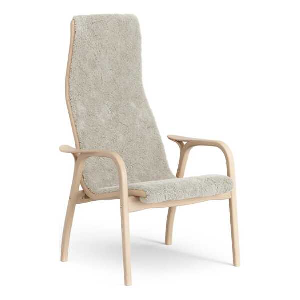 Swedese Lamino Sessel lackierte Buche/Schaffell Moonlight (beige)