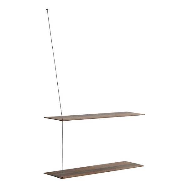 Woud - Stedge Wandregal 80 cm, Eiche geräuchert