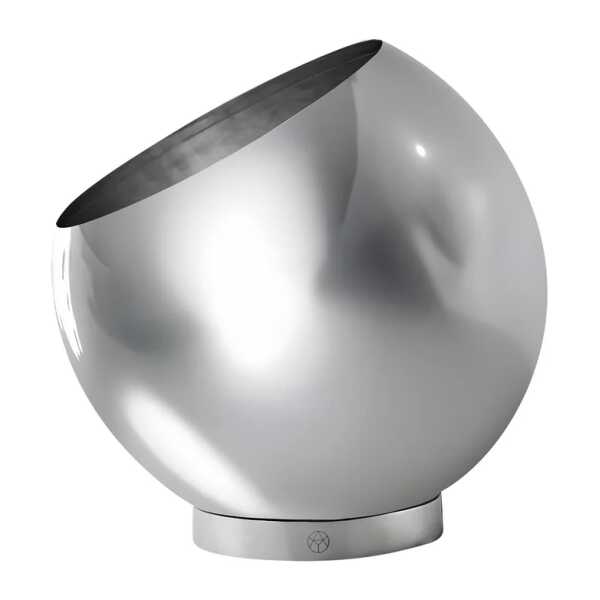AYTM - Globe Blumentopf, Ø 30 x H 26,6 cm, silber / silber