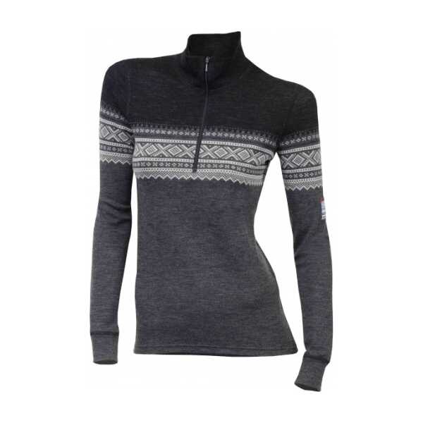 Aclima - Designwool Marius Mockneck Woman - Merinopullover Gr XL grau
