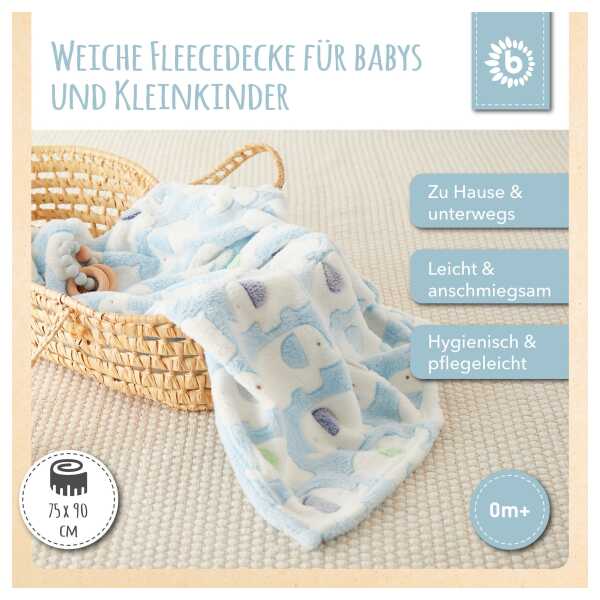 Bieco Babydecke Jungen Elefanten