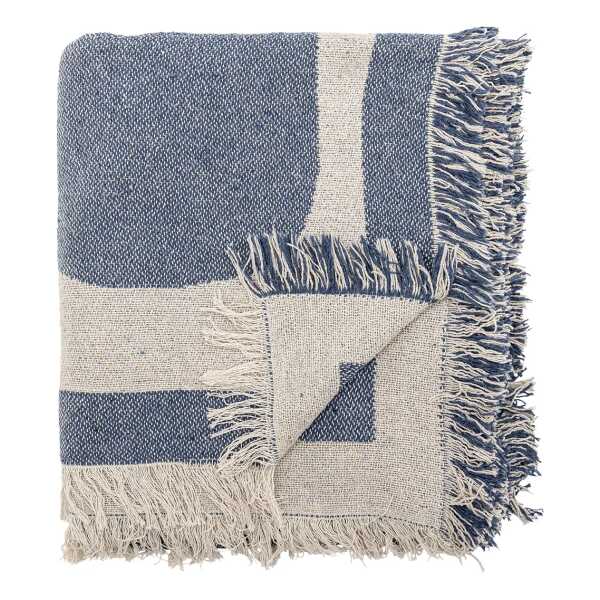 Bloomingville Ethan Plaid Baumwolle 160x130 cm Blau