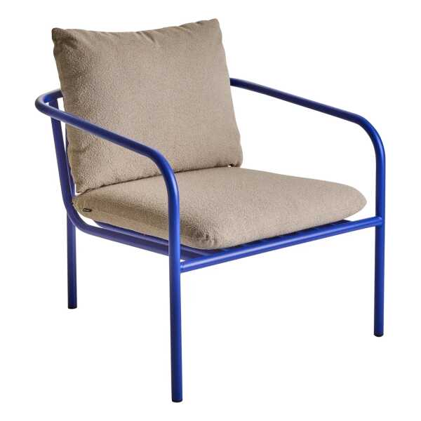 Brafab Bendt Loungesessel Teddy beige-indigo blue